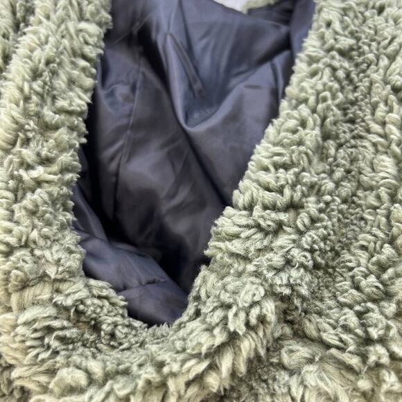 NWT Zyia Active Women's Long Hooded Teddy Jacket Lined Size Small Olive - Picture 11 of 13